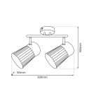 Adjustable ceiling lamps - spots - Milagro BEST BLACK 2xE14 ceiling lamp ML9971 - product 7