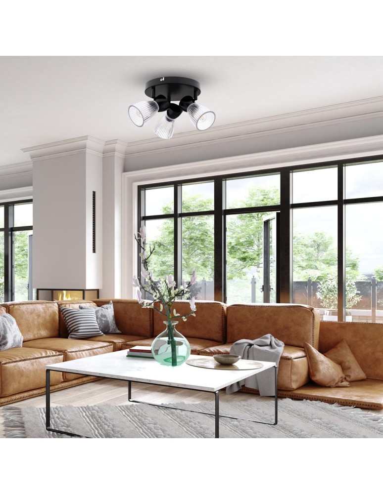 Adjustable ceiling lamps - spots - Milagro BEST BLACK 3xE14 (round) ceiling lamp ML9973 - product kolory-swiatla.pl 5