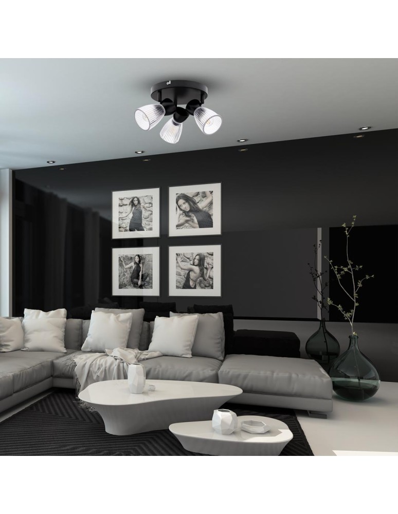 Adjustable ceiling lamps - spots - Milagro BEST BLACK 3xE14 (round) ceiling lamp ML9973 - product kolory-swiatla.pl 6