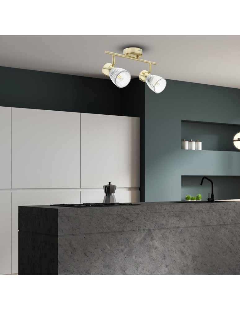 Adjustable ceiling lamps - spots - Milagro BEST GOLD 2xE14 ML9975 ceiling lamp. - product kolory-swiatla.pl 6