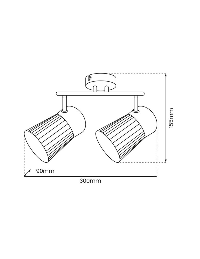 Adjustable ceiling lamps - spots - Milagro BEST GOLD 2xE14 ML9975 ceiling lamp. - product kolory-swiatla.pl 7
