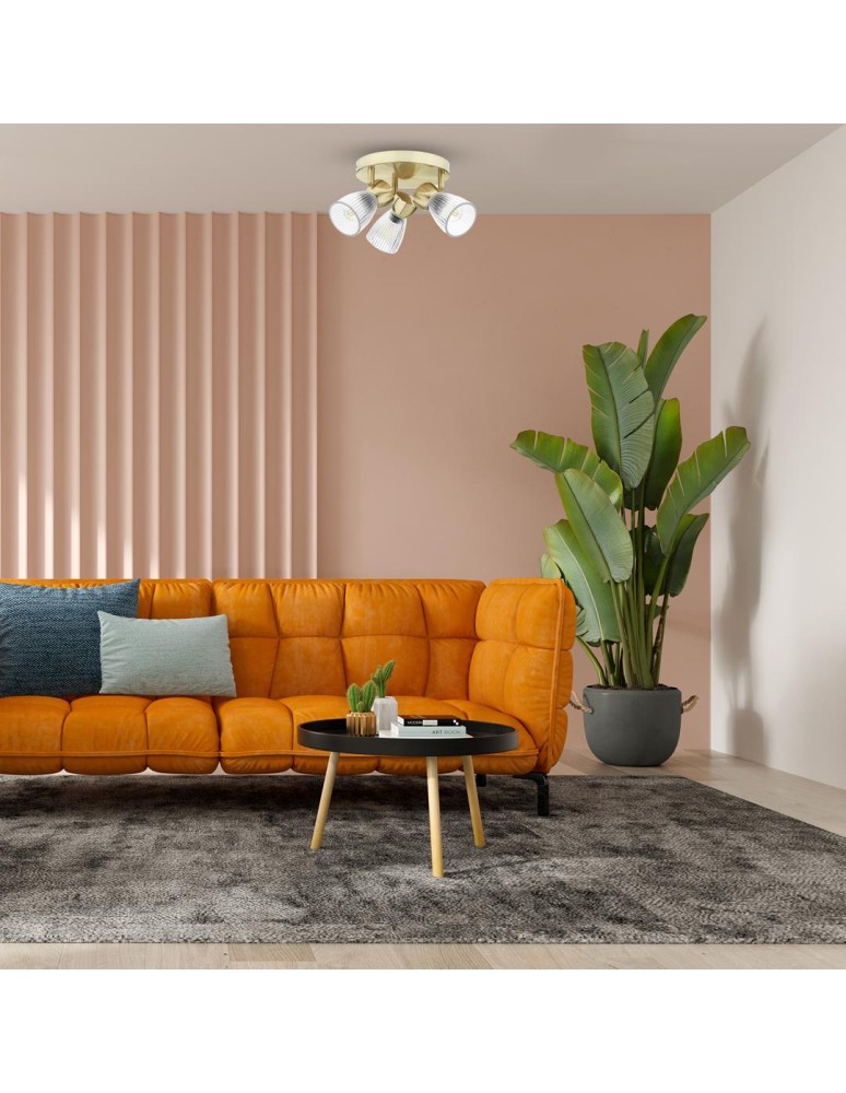 Adjustable ceiling lamps - spots - Milagro BEST GOLD 3xE14 (round) ceiling lamp ML9977 - product kolory-swiatla.pl 6