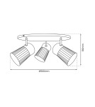 Adjustable ceiling lamps - spots - Milagro BEST GOLD 3xE14 (round) ceiling lamp ML9977 - product 7