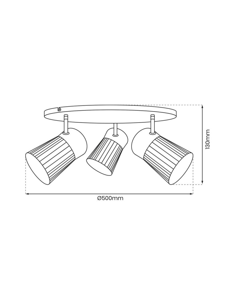 Adjustable ceiling lamps - spots - Milagro BEST GOLD 3xE14 (round) ceiling lamp ML9977 - product kolory-swiatla.pl 7