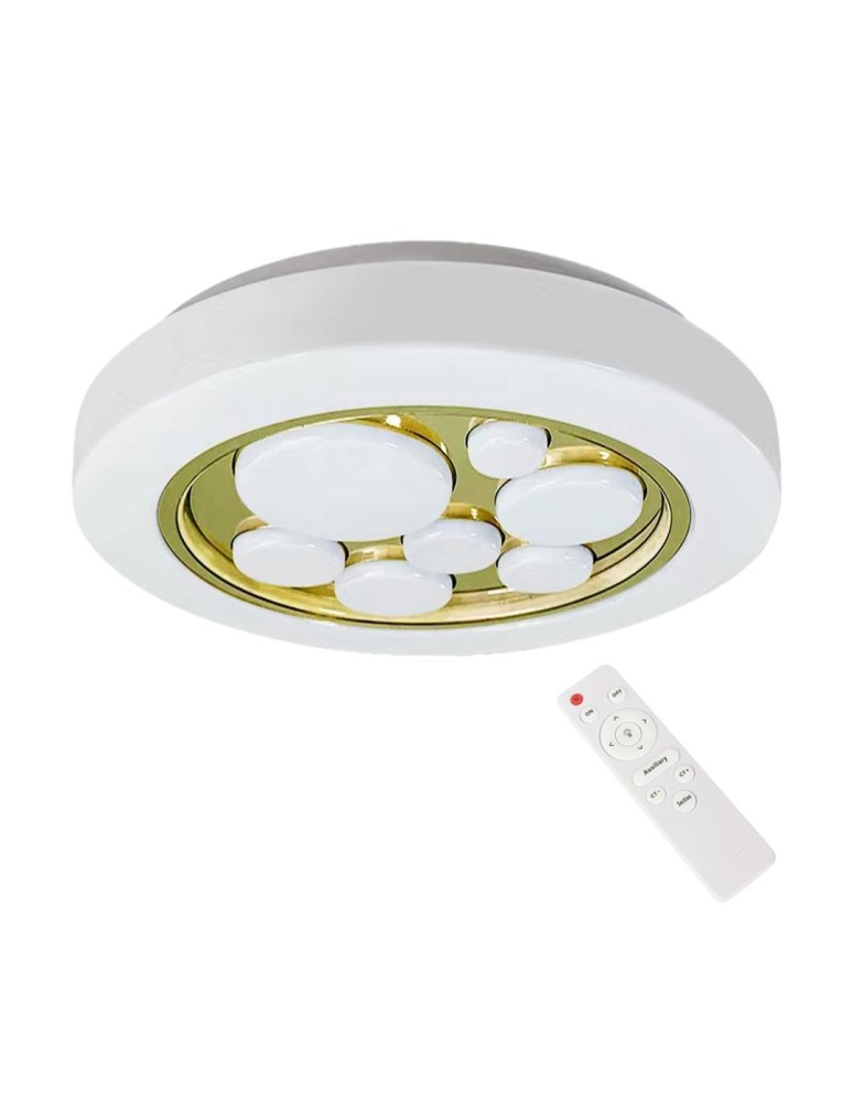 Plafonds with remote control - Milagro Plafond BUBBLES GOLD 30W Ø390 mm ML8128 - product kolory-swiatla.pl 1