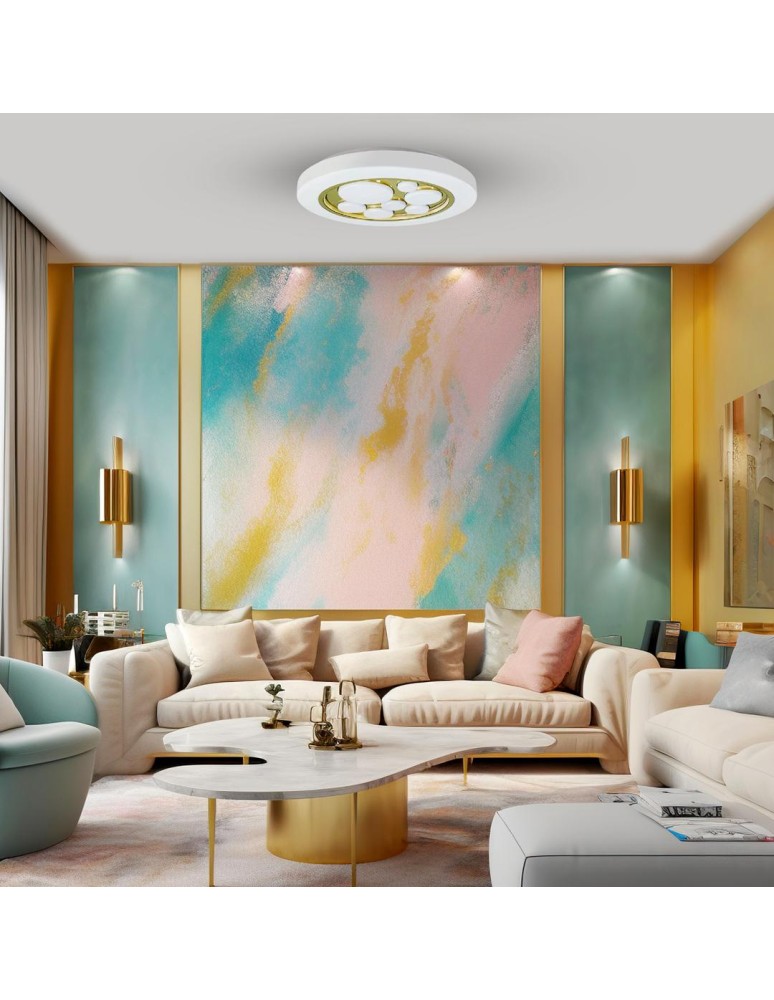 Plafonds with remote control - Milagro Plafond BUBBLES GOLD 30W Ø390 mm ML8128 - product kolory-swiatla.pl 5