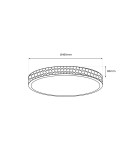 Amber ceiling lamps - Milagro Plafondier SHINY AMBER 34W Ø490 mm ML7448 - product 4