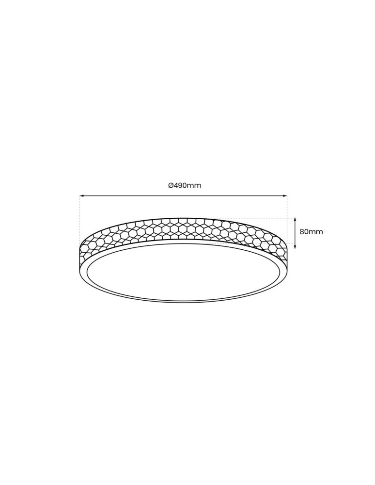 Amber ceiling lamps - Milagro Plafondier SHINY AMBER 34W Ø490 mm ML7448 - product kolory-swiatla.pl 4