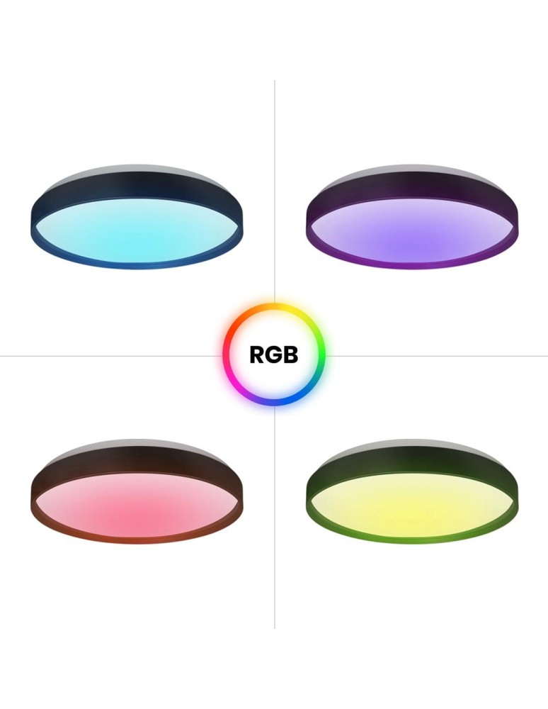 Plafonds with remote control - Milagro Plafondier RINGO RGB 36W Ø390 mm ML9965 - product kolory-swiatla.pl 3