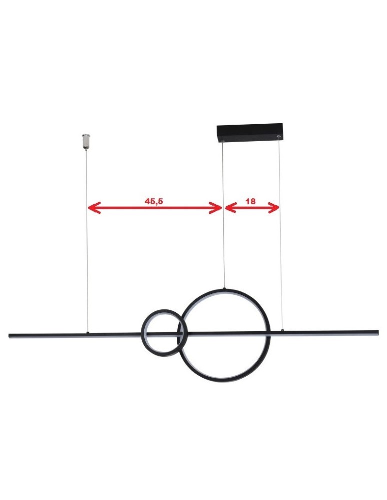 Pendant lamps over desk - Azzardo SARA 3-STEP DIMM BK Pendant Dimmable 3-Stage Plain Wall Switch AZ5259 - product kolory-swiatla.pl 3