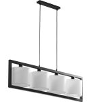 Lampy wiszące - Zuma Line Tessa Lampa Wisząca Czarny / Biały 495 - produkt 1