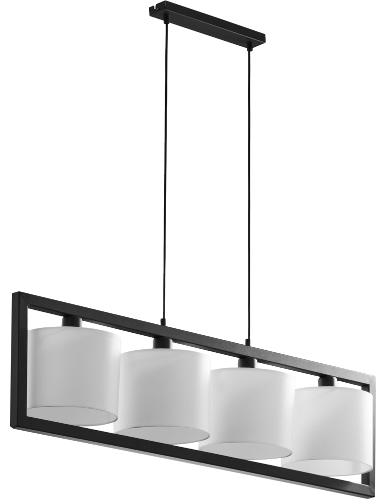 Lampy wiszące - Zuma Line Tessa Lampa Wisząca Czarny / Biały 495 - produkt kolory-swiatla.pl 1