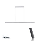 Pendant lamps over desk - Paul Neuhaus Pure-Cosmo Remote Controlled Pendant Lamp Color Change Light Up+Down Aluminum 2533-95 - product 1