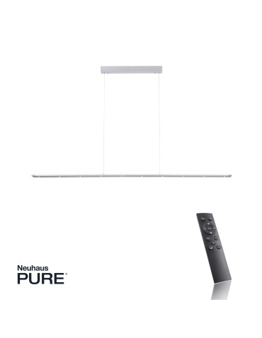 Paul Neuhaus Pure-Cosmo Remote Controlled Pendant Lamp Color Change Light Up+Down Aluminum 2533-95