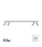 Ceiling lamps - Paul Neuhaus Pure-Lines Ceiling Light with Spotlights Remote Control Color and Dimming, Night Mode Aluminum 6121-95 - product 1