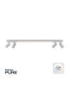 Paul Neuhaus Pure-Lines Ceiling Light with Spotlights Remote Control Color and Dimming, Night Mode Aluminum 6121-95