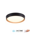 Leuchten Direkt Emilia Ceiling 3 Degree Dimmable Ordinary Wall Switch Black / Wood 14347-18