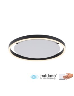Leuchten Direkt Ritus 39cm Ceiling 3 Stage Dimmable Plain Wall Switch Anthracite 15391-13