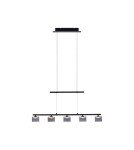Pendant lamps on a strip - Paul Neuhaus Hydra Pendant Adjustable Height 103-180cm Black 2209-18 - product 1