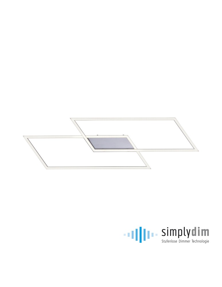 Ceiling lamps - Paul Neuhaus Inigo Ceiling Medium Smoothly Dimmable Wall Switch Plain Steel 8193-55 - product kolory-swiatla.pl 1