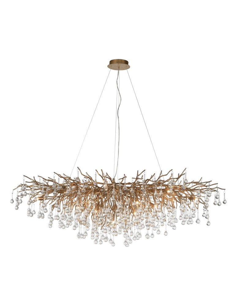 Glamour pendant lamps - Paul Neuhaus Icicle Pendant Lamp Old Brass 2031-11 - product kolory-swiatla.pl 1