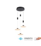 Lampy wiszące - Paul Neuhaus Lautada Wisząca Okrągła Regulowana Wysokość 120-200cm Ściemniana Płynnie Zwykłym Włącznikiem Czarny 2082-18 - produkt 1