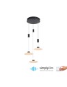 Paul Neuhaus Lautada Pendant Round Adjustable Height 120-200cm Dimmable with Smooth Ordinary Switch Black 2082-18