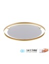 Leuchten Direkt Ritus 58cm Ceiling 3 Stage Dimmable Plain Wall Switch Brass Mat 15392-60