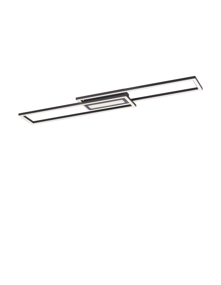Ceiling lamps - Leuchten Direkt Asmin Elongated Ceiling 95cm 3 Lighting Modes Adjustable with Plain Wall Switch Black 14696-18 - product kolory-swiatla.pl 1