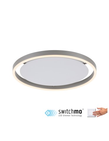 Leuchten Direkt Ritus 39cm Ceiling 3 Stage Dimmable Plain Wall Switch Aluminum 15391-95