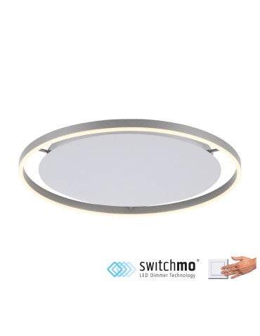 Leuchten Direkt Ritus 58cm Ceiling 3 Stage Dimmable Plain Wall Switch Aluminum 15392-95