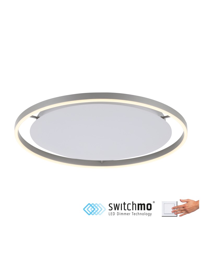 Ceiling lamps - Leuchten Direkt Ritus 58cm Ceiling 3 Stage Dimmable Plain Wall Switch Aluminum 15392-95 - product kolory-swiatla.pl 1