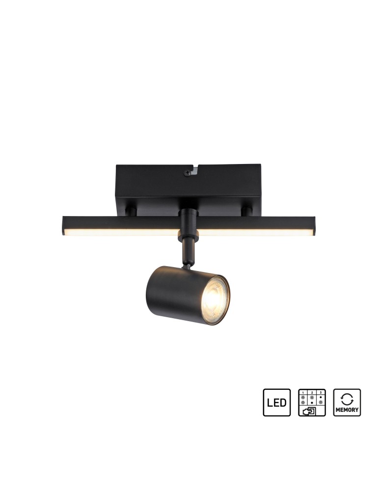 Ceiling lamps - Paul Neuhaus Barik Spotlight Ceiling Lamp Black 6523-18 - product kolory-swiatla.pl 1