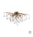 Designer ceiling lamps - Paul Neuhaus Icicle Ceiling Reflector Lamp Old Brass 8090-11 - product 1