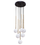 Pendant lamps spheres - Zuma Line Ali Pendant Lamp Black / Gold 5642 - product 1