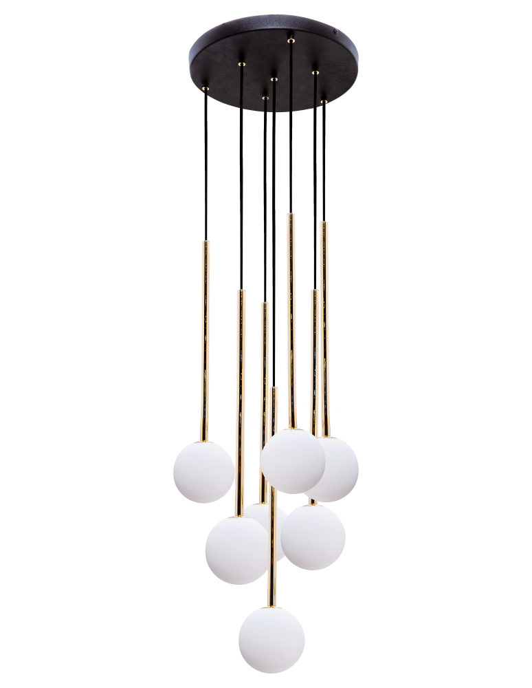 Pendant lamps spheres - Zuma Line Ali Pendant Lamp Black / Gold 5642 - product kolory-swiatla.pl 1