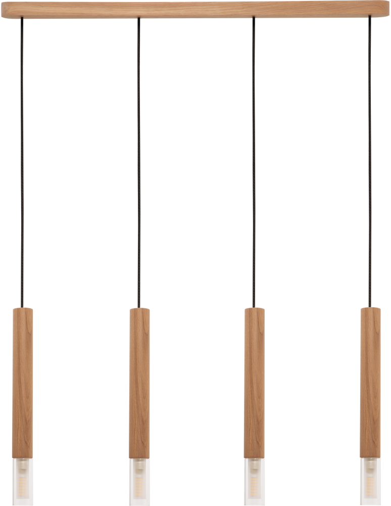 Pendant lamps on a strip - Zuma Line Madera Natural Wood Pendant Lamp 8620403 - product kolory-swiatla.pl 1