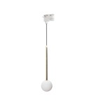 Lamps for 1 phase busbars - Zuma Line Ali 1 Pendant Lamp For Single Circuit (1-phase) White / Gold 9060Wh. - product 1