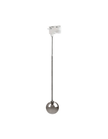 Zuma Line Luna 1 Pendant Lamp For Single Circuit (1-phase) White / Chrome 9070Wh.