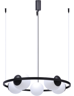 Zuma Line Orbit 5 Lampa Wisząca 5Xe27 Kule Czarny 5011