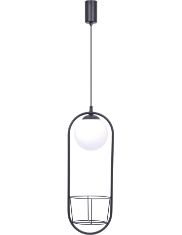 Zuma Line Plant 1 Lampa Wisząca Na Doniczkę Kwiaty 1Xe14 Czarny 5003