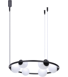 Pendant lamps spheres - Zuma Line Orbit 6 Pendant Lamp 3Xe27+3Xe14 Spheres Black 5007 - product 1