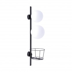 Zuma Line Plant Lampa Ścienna Na Doniczkę Kwiaty 1Xe14+1Xe27 Czarny 5002