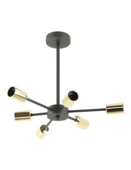 Zuma Line Mandi Lampa Sufitowa Czarny Mat / Złoty Połysk A8100-6