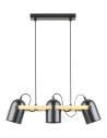 Zuma Line Fati Pendant Lamp Matte Black / Gold A8163-3A.