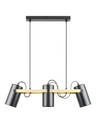 Zuma Line Resi Pendant Lamp Matte Black / Gold A8162-3A.