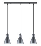 Lampy wiszące - Zuma Line Mora Lampa Wisząca Czarny Mat / Biały A8102-3A - produkt 1