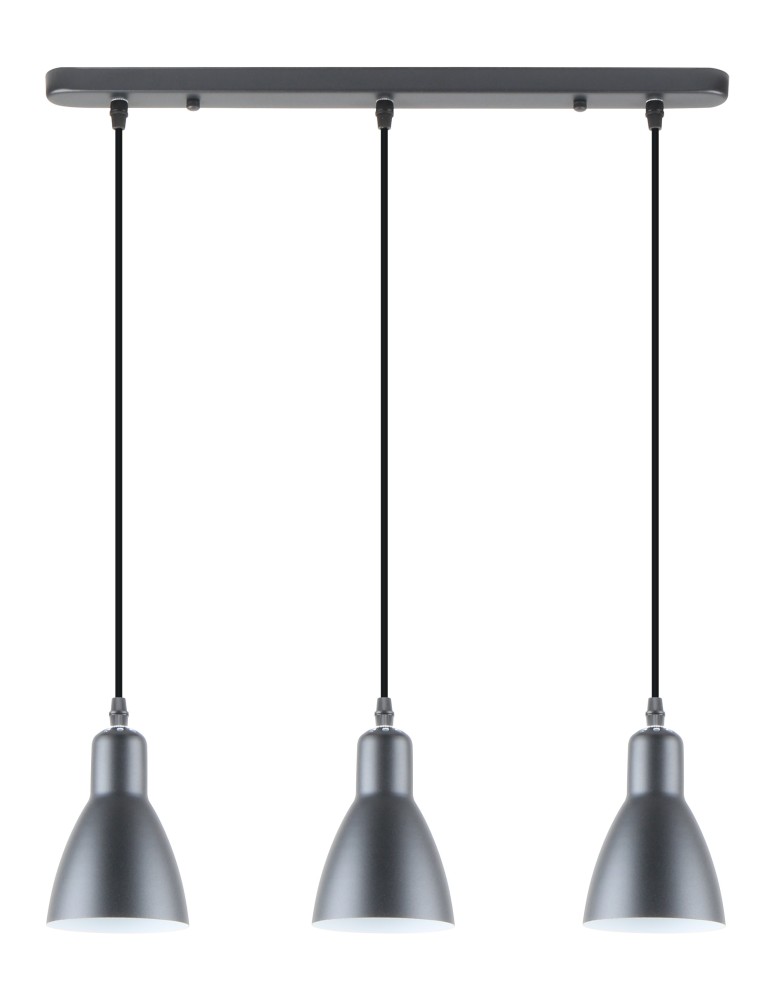 Lampy wiszące - Zuma Line Mora Lampa Wisząca Czarny Mat / Biały A8102-3A - produkt kolory-swiatla.pl 1