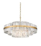 Glamour pendant lamps - Zuma Line Constantinople Crystal Pendant Lamp Brushed Brass P0567-16A-2Gac. - product 1