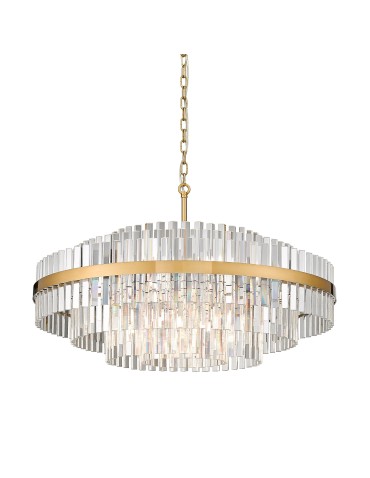 Zuma Line Constantinople Crystal Pendant Lamp Brushed Brass P0567-16A-2Gac.